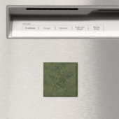 Drakenster - Afbeelding met ingegraveerd groen led Magneet (Insitu (Vaatwasser))
