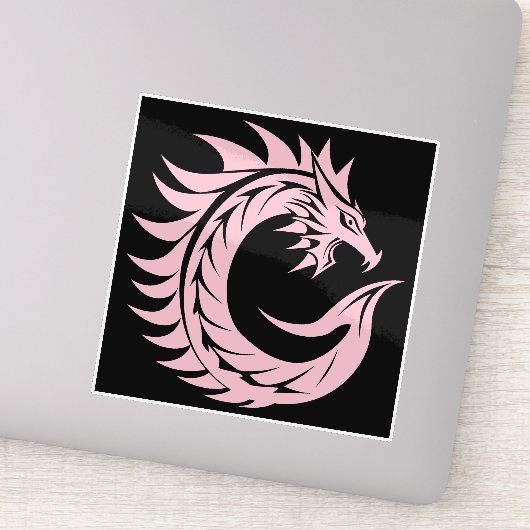 Drakenstijl Letter C, Drakendalfabet, Monogram Sticker (Detail)