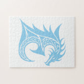 Drakenstijl Letter E, Draken Alfabet, Monogram Legpuzzel (Horizontaal)