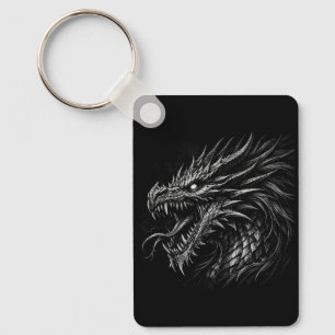 Drakenstijl Middeleeuwse Fantasie Grunge Kunst Sleutelhanger