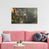 Drakentanden Canvas Afdruk (Insitu (Woonkamer))