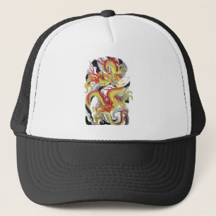 Drakentatoeage ontwerp trucker pet