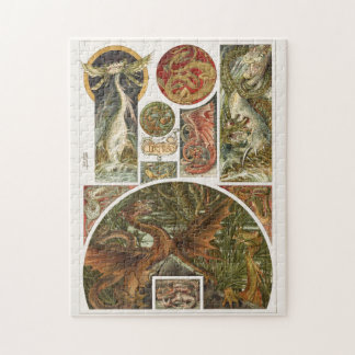 Drakentekening, nieuwe kunst door Anton Seder Jigz Legpuzzel