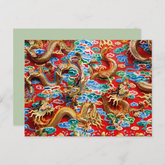 Drakentempel briefkaart (Voorkant / Achterkant)