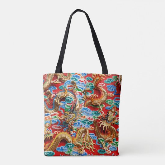 Drakentempel canvas tas (Achterkant)