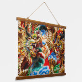 Drakentempel wandtapijt hangend wandkleed (Gebogen)
