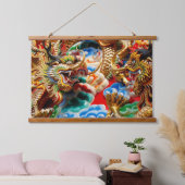 Drakentempel wandtapijt hangend wandkleed (Slaapkamer)