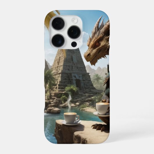 Drakentijd voor koffie iPhone hoesje (Achterkant)