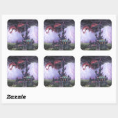 Drakentoren Vierkante Sticker (Vel)