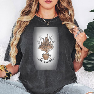 Drakentoren Vloeibare Verbeelding Koffie Kunst T-shirt