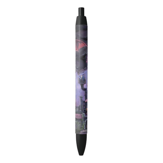 Drakentoren Zwarte Inkt Pen (Voorkant Verticaal)