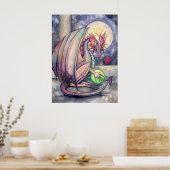 Drakentroon Fantasie Kunstposter Poster (Keuken)