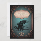 Drakentrouw Middeleeuwse Gotische Antieke Tronen Kaart (Achterkant)