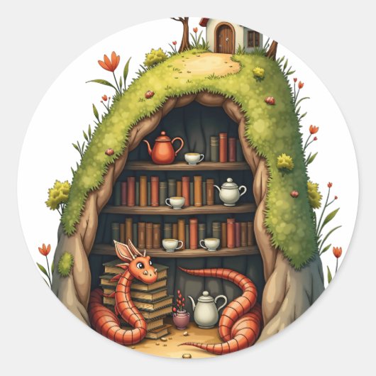 Drakentunnel Ronde Sticker (Voorkant)