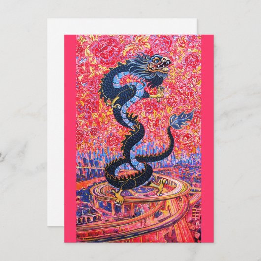 Drakenuitnodiging Kaart (Voorkant / Achterkant)