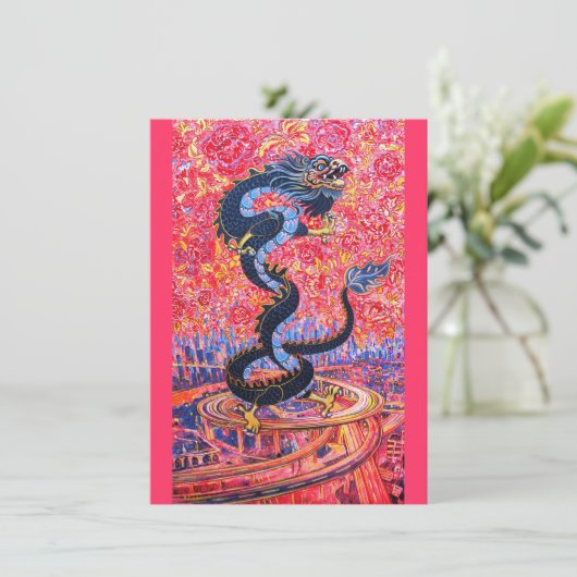 Drakenuitnodiging Kaart (Staand voorkant)