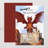Drakenuitnodiging Kaart (Voorkant / Achterkant)