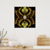 Drakenuur Fractale Kunst Poster / Print (Keuken)