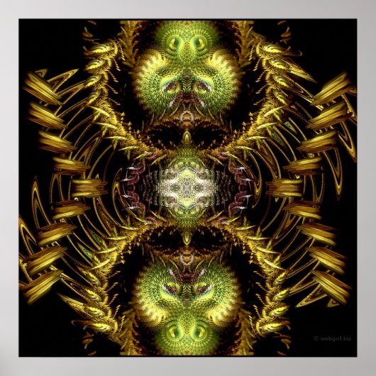 Drakenuur Fractale Kunst Poster / Print (Voorkant)