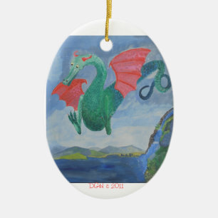 drakenvakantieversiering keramisch ornament