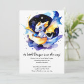 Drakenversierd Baby shower verzamelen Kaart (Staand voorkant)