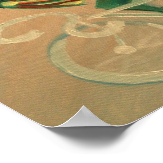 Drakenvis op een fiets poster (Hoek)