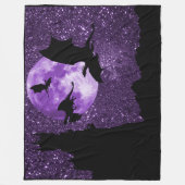 Drakenvliegen, fantasie paars hemelkasteel, volle  fleece deken (Voorkant)