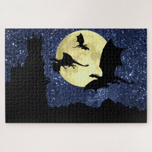 Drakenvliegen, middernacht hemelkasteel, volle maa legpuzzel