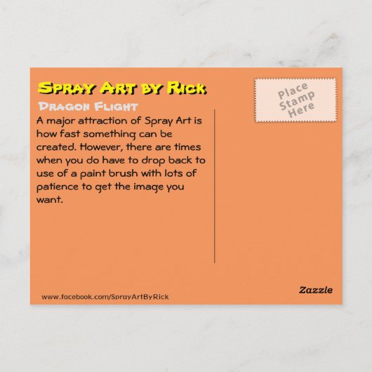 Drakenvlucht Briefkaart (Achterkant)