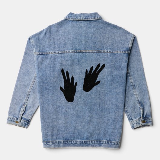 Drakenvoetafdrukken Herpetoloog Reptile Pa Denim Jacket (Achterkant)