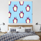 Drakenvrucht:  inkttekening. canvas afdruk (Insitu (Slaapkamer))
