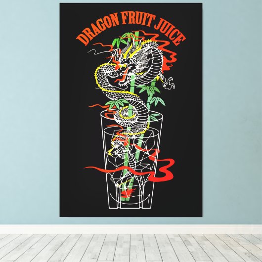 drakenvruchtesap canvas afdruk (Insitu (Houten vloer))