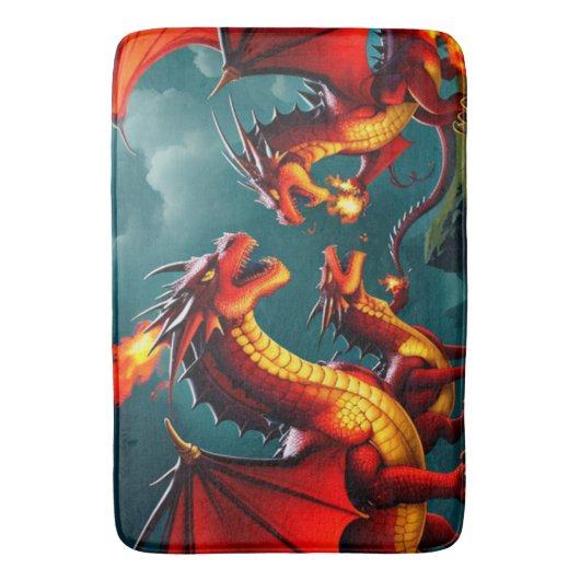 Drakenvuur Badmat (Voorkant Verticaal)