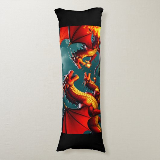 Drakenvuur Lichaamskussen (Voorkant Verticaal)