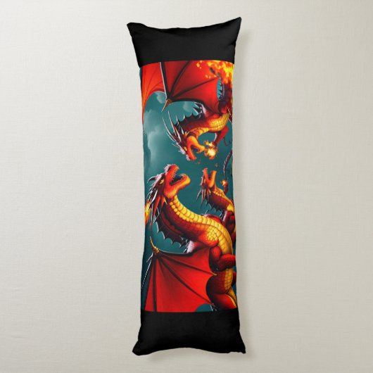 Drakenvuur Lichaamskussen (Achterkant (Verticaal))