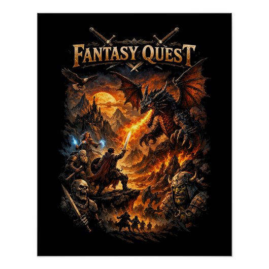 Drakenvuur Quest Perfect Poster (Voorkant)