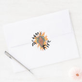 Drakenvuur Ronde Sticker (Envelop)