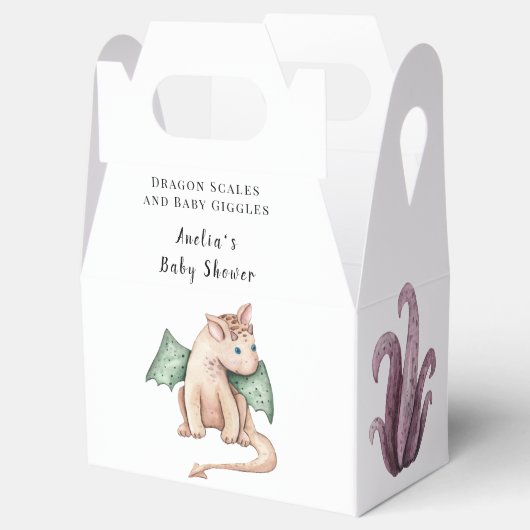 Drakenweegschalen en Baby-giechels Bedankdoosjes (Geopend)