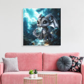 Drakenwereld Canvas Afdruk (Insitu (Woonkamer))