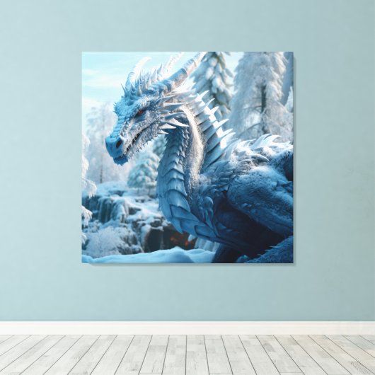 Drakenwereld Canvas Afdruk (Insitu (Houten vloer))