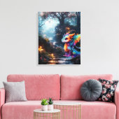 Drakenwereld Canvas Afdruk (Insitu (Woonkamer))