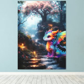 Drakenwereld Canvas Afdruk (Insitu (Houten vloer))