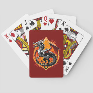 Drakenwoede: De Samurai Ontwaakt / Vintage Kunst Pokerkaarten