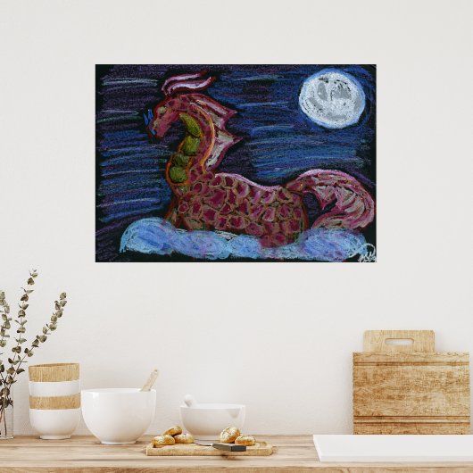 Drakenwolk Poster (Keuken)