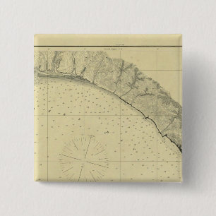Drake's Bay, Californië Vierkante Button 5,1 Cm