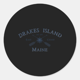 Drakes Island Maine Ronde Sticker