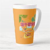 Drakeschip harmonie oranje latte mok (Rechterhoek)