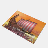 Drakkar- of wandelschip - 3D-weergave Deurmat (Schuin)