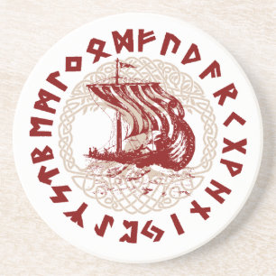 Drakkar-Onderzetter Zandsteen Onderzetter