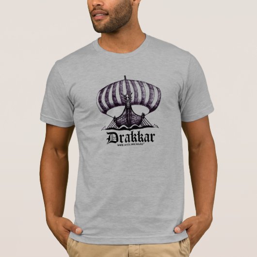 Drakkar viking ship cool t shirt design (Voorkant)